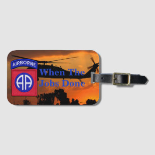 82nd ABN Airborne Division Veterans Vets  patch Luggage Tag