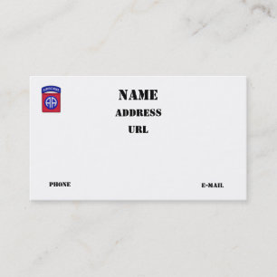 82nd ABN DIV Airborne Division vets patch Business Card