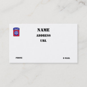 82nd ABN DIV Airborne Division vets patch Business Card