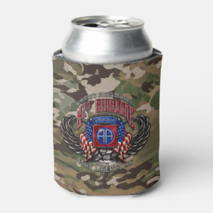 82nd Airborne Camo Can Cooler