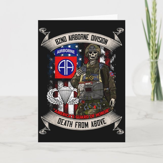82nd Airborne Di Paratrooper Fort Bragg Jump Wings Card (Front)