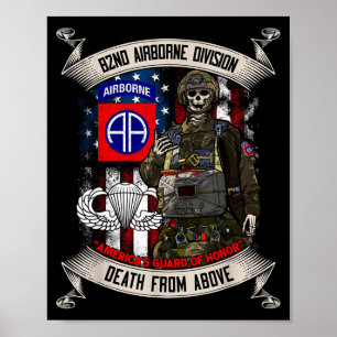 82nd Airborne Di Paratrooper Fort Bragg Jump Wings Poster