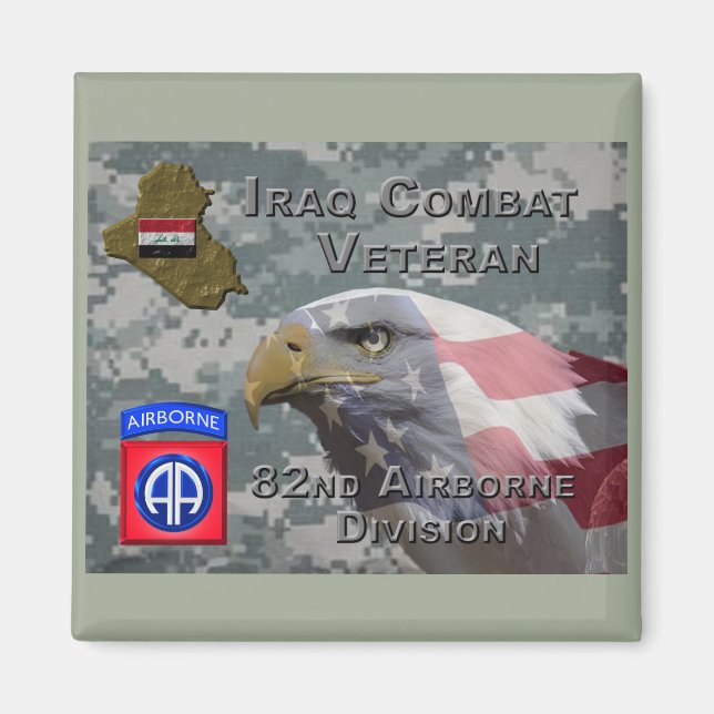 82nd Airborne Div Iraq Combat Veteran Magnet (Front)