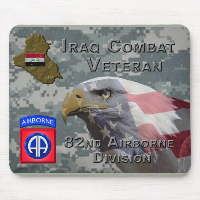 82nd Airborne Div Iraq Combat Veteran Mouse Pad (Front)