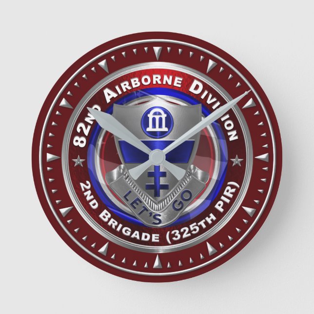 82nd Airborne Division   325th PIR  Round Clock (Front)