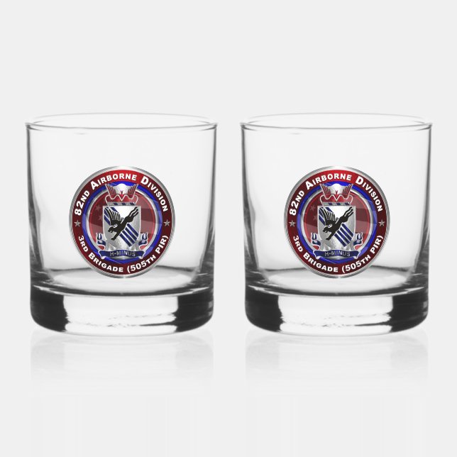82nd Airborne Division 505th PIR  Whiskey Glass (Front)