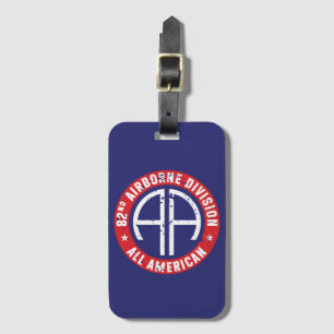 82nd Airborne Division "All American" Grunge Luggage Tag