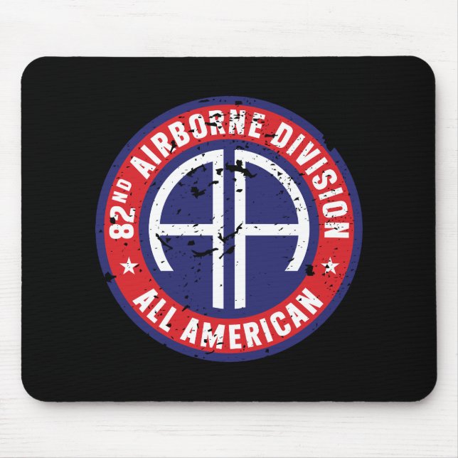 82nd Airborne Division "All American" Grunge Mouse Pad (Front)