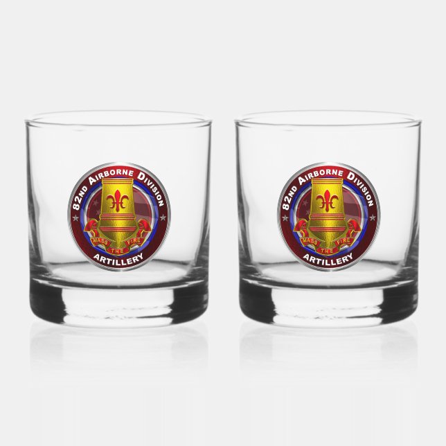 82nd Airborne Division Artillery Brigade  Whiskey Glass (Front)