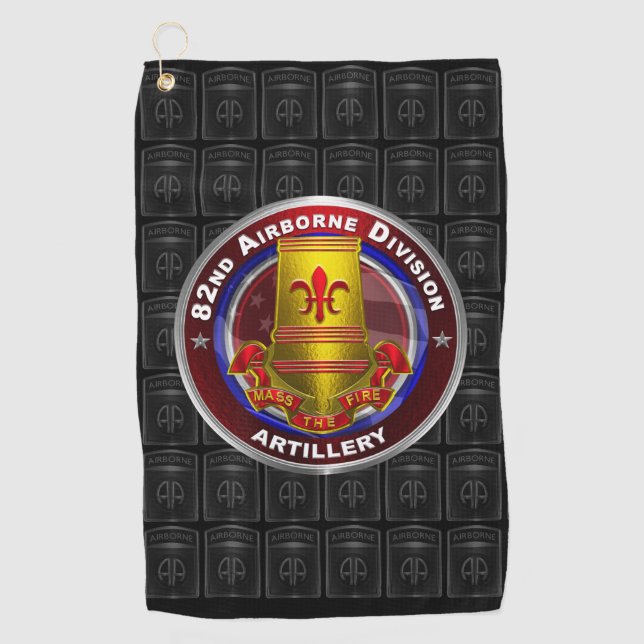 82nd Airborne Division Artillery  Golf Towel (Front)