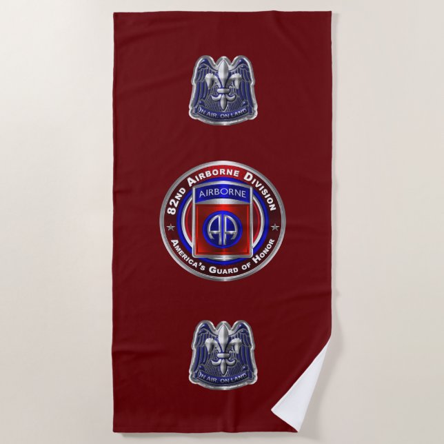 82nd Airborne Division  Beach Towel (Front)