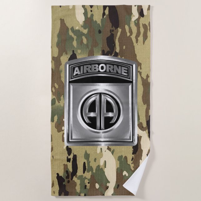 82nd Airborne Division  Beach Towel (Front)