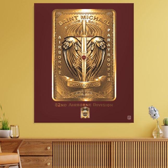 82nd Airborne Division  Canvas Print (Insitu(LivingRoom))