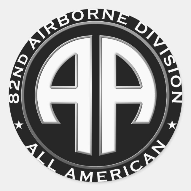 82nd Airborne Division Casual Patch Classic Round Sticker (Front)