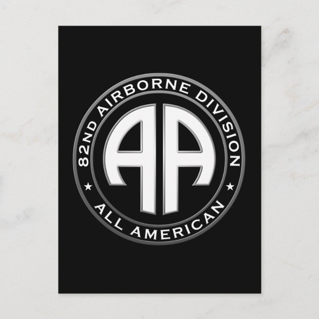 82nd Airborne Division Casual Patch Postcard (Front)