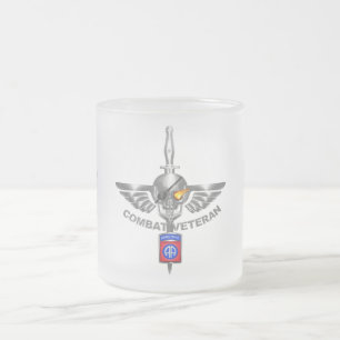 82nd Airborne Division Combat Veteran Awesome Frosted Glass Coffee Mug