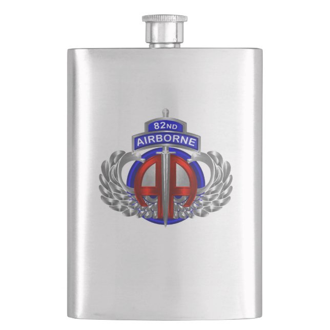 82nd Airborne Division Dagger Design  Hip Flask (Front)