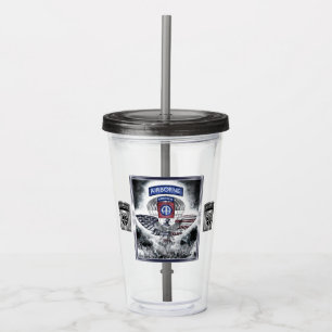 82nd Airborne Division Explosive Framed Design Acrylic Tumbler