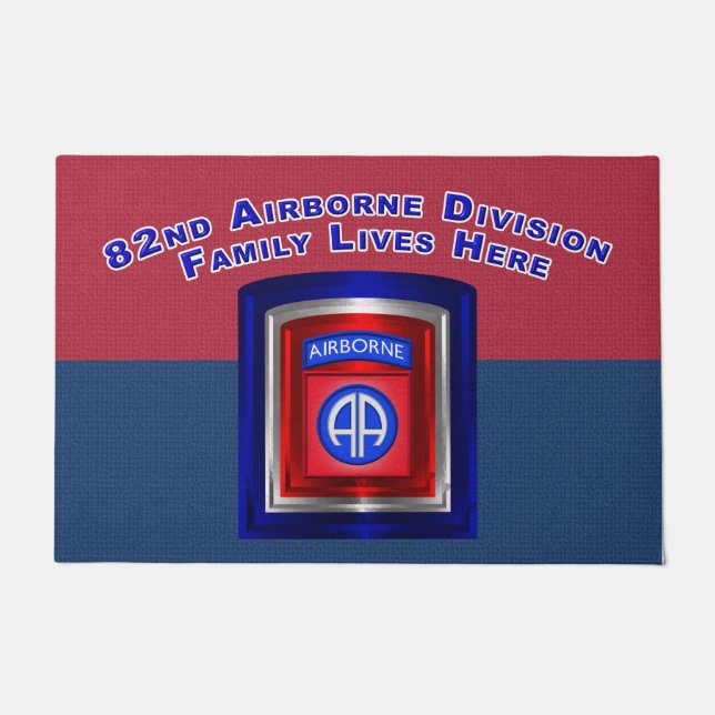 82nd Airborne Division Family Lives Here Doormat (Front)