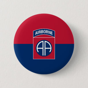 82nd Airborne Division Flag Military Veteran 6 Cm Round Badge