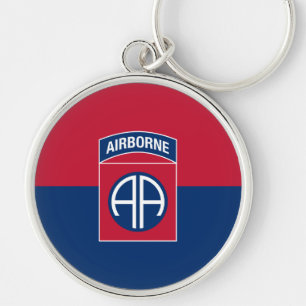 82nd Airborne Division Flag Military Veteran Key Ring