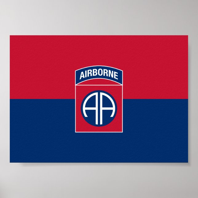 82nd Airborne Division Flag Military Veteran Poster (Front)