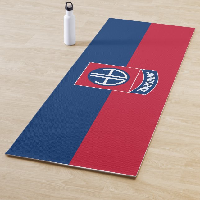 82nd Airborne Division Flag Military Veteran Yoga Mat (In Situ)