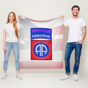 82nd Airborne Division  Fleece Blanket