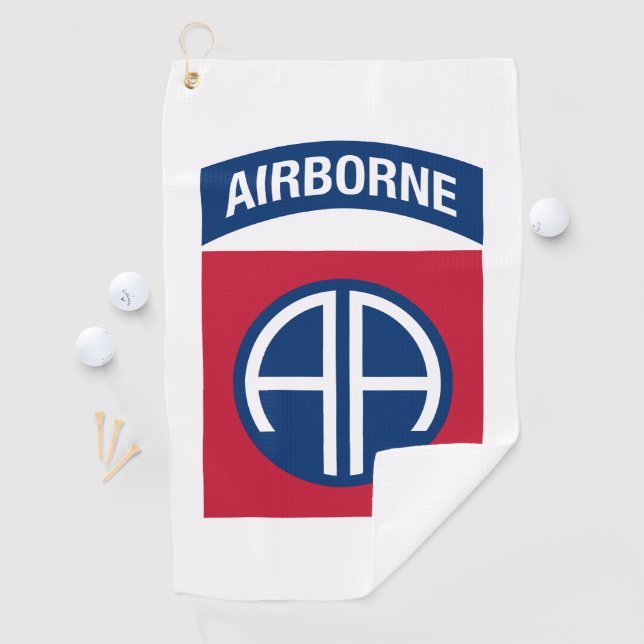 82nd Airborne Division Insignia Military Veteran Golf Towel (InSitu)