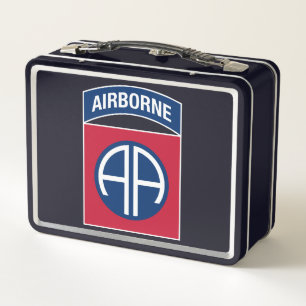 82nd Airborne Division Insignia Military Veteran Metal Lunch Box