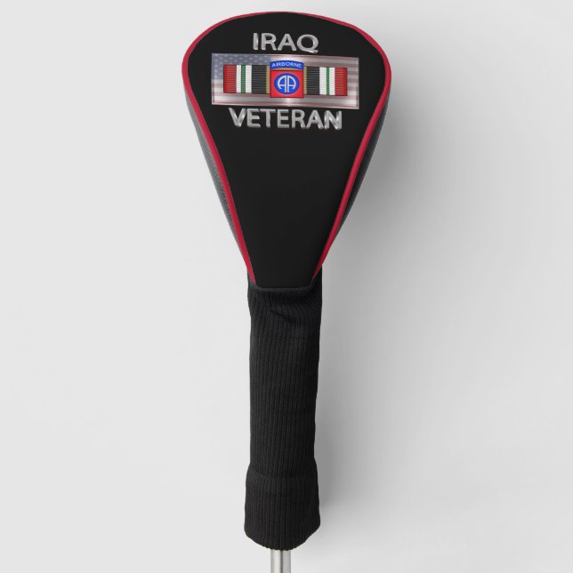 82nd Airborne Division Iraq Veteran Golf Head Cover (Front)