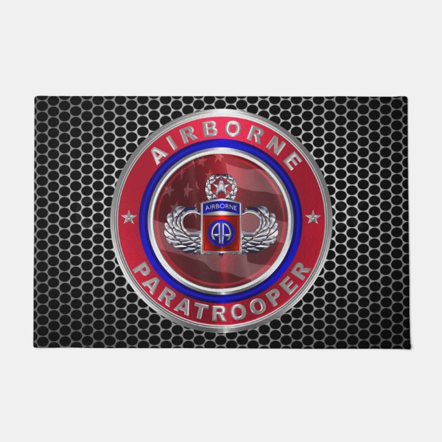 82nd Airborne Division Jump Master Doormat (Front)