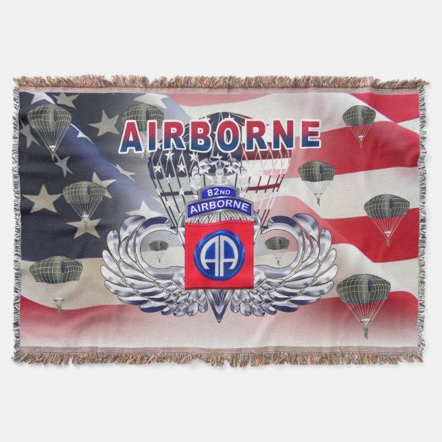 82nd Airborne Division - Lower Price Throw Blanket (Front)