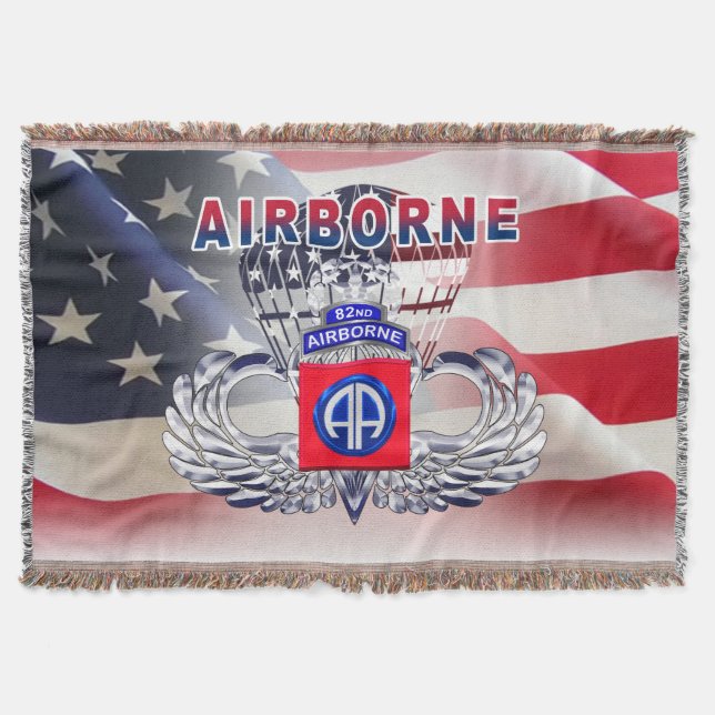 82nd Airborne Division - Lower Price Throw Blanket (Front)