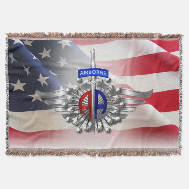 82nd Airborne Division - Lower Price Throw Blanket (Front)