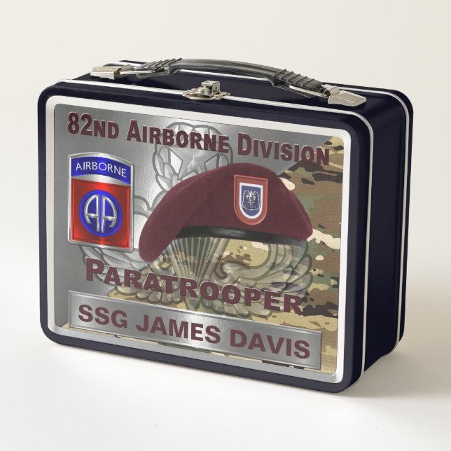 82nd Airborne Division  Metal Lunch Box (Front)