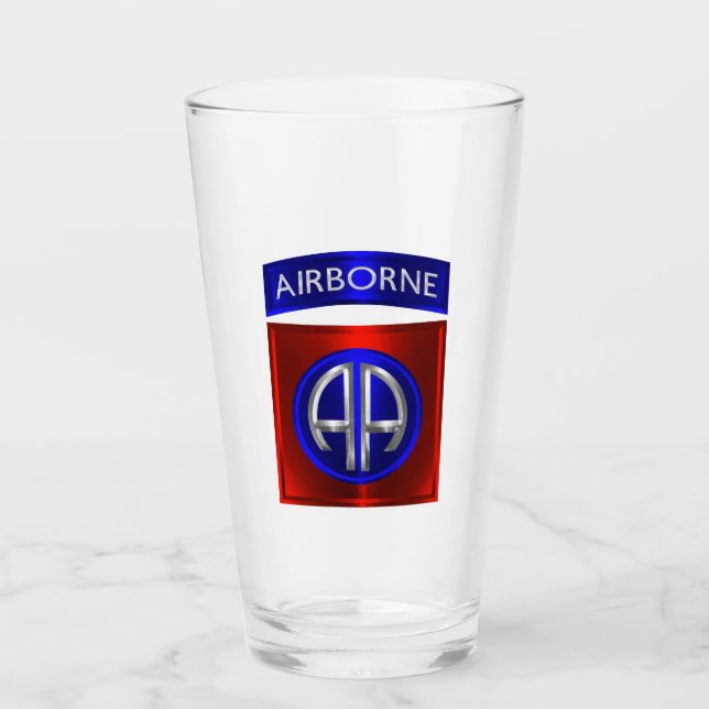 82nd Airborne Division Metal Patch Glass (Front)
