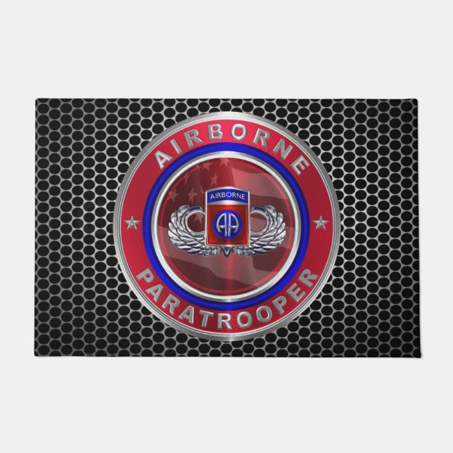 82nd Airborne Division Paratrooper Doormat (Front)