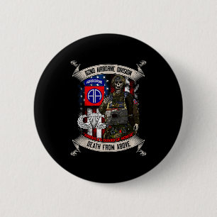 82nd Airborne Division Paratrooper Fort Bragg Jump 6 Cm Round Badge
