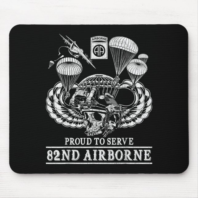 82nd Airborne Division Paratrooper Fort Bragg Jump Mouse Pad (Front)