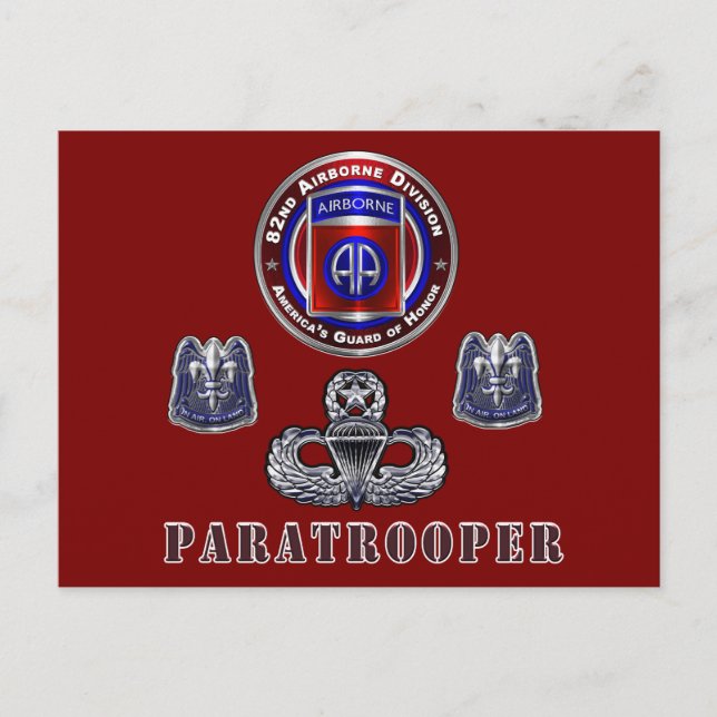 82nd Airborne Division  Postcard (Front)