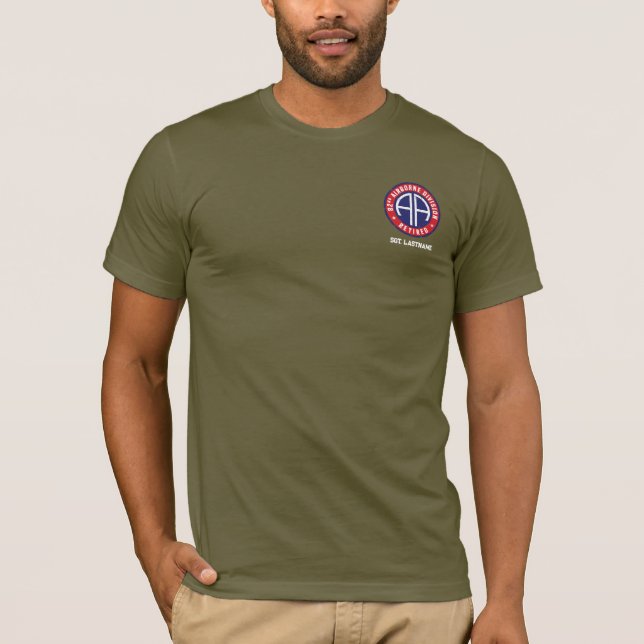 82nd Airborne Division "Retired" Custom T-Shirt (Front)