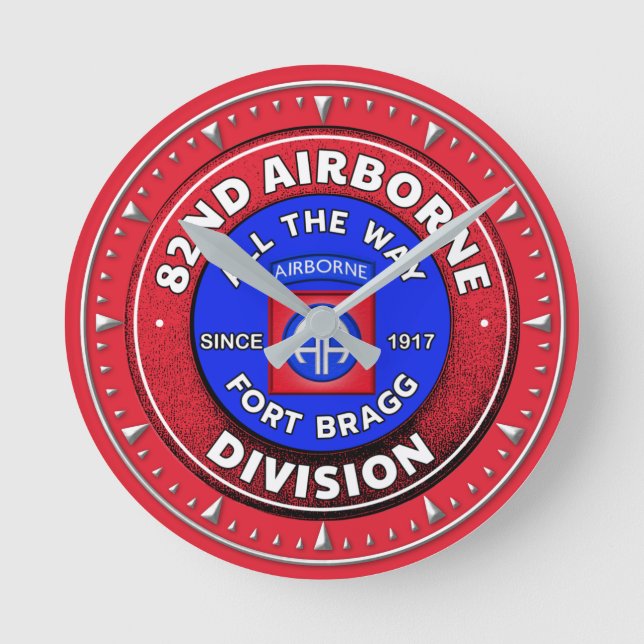 82nd Airborne Division  Round Clock (Front)