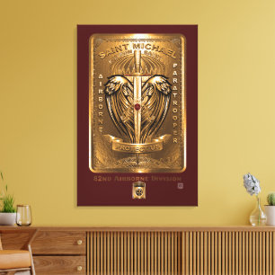 82nd Airborne Division Saint Michael Canvas Print