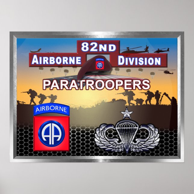 82nd Airborne Division Senior Paratrooper Poster (Front)