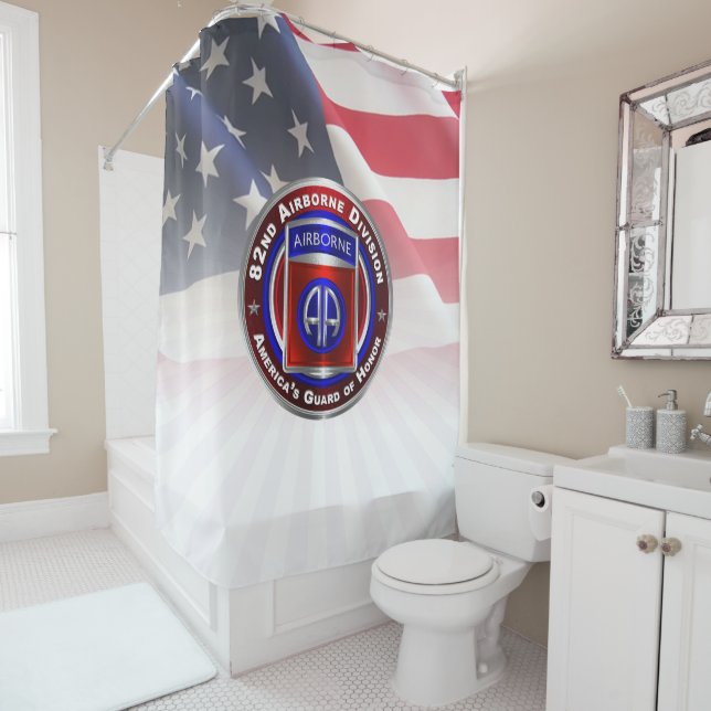 82nd Airborne Division  Shower Curtain (In Situ)