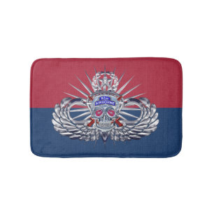 82nd Airborne Division “Spiked Skull” Div Colours Bath Mat