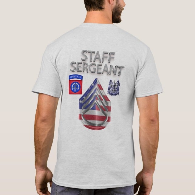 82nd Airborne Division Staff Sergeant T-Shirt (Back)