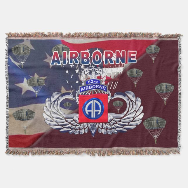 82nd Airborne Division  Throw Blanket (Front)