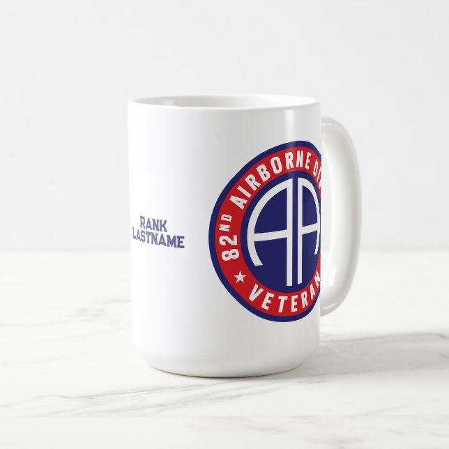 82nd Airborne Division "Veteran" Custom Coffee Mug (Front Right)